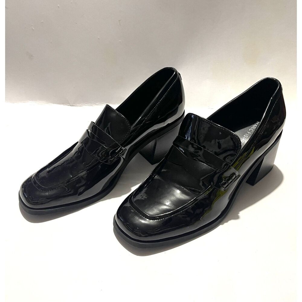 Marc Fisher moccasin penny loafer darc accademia business office gloss women's 9